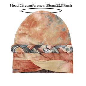 Head Scarf for Muslim Women Bohemia Print Braid Turban Bonnet Hijab Caps Inner Hijabs Femme Musulman Arab Wrap Turbantes