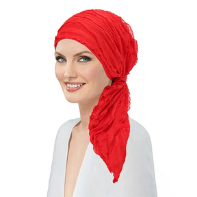 New Muslim Ruffled Headscarf Cap Women Chic Design Thin Hair Loss Headwrap Turbante Woman Solid Color Islamic Underscarf Bonnet