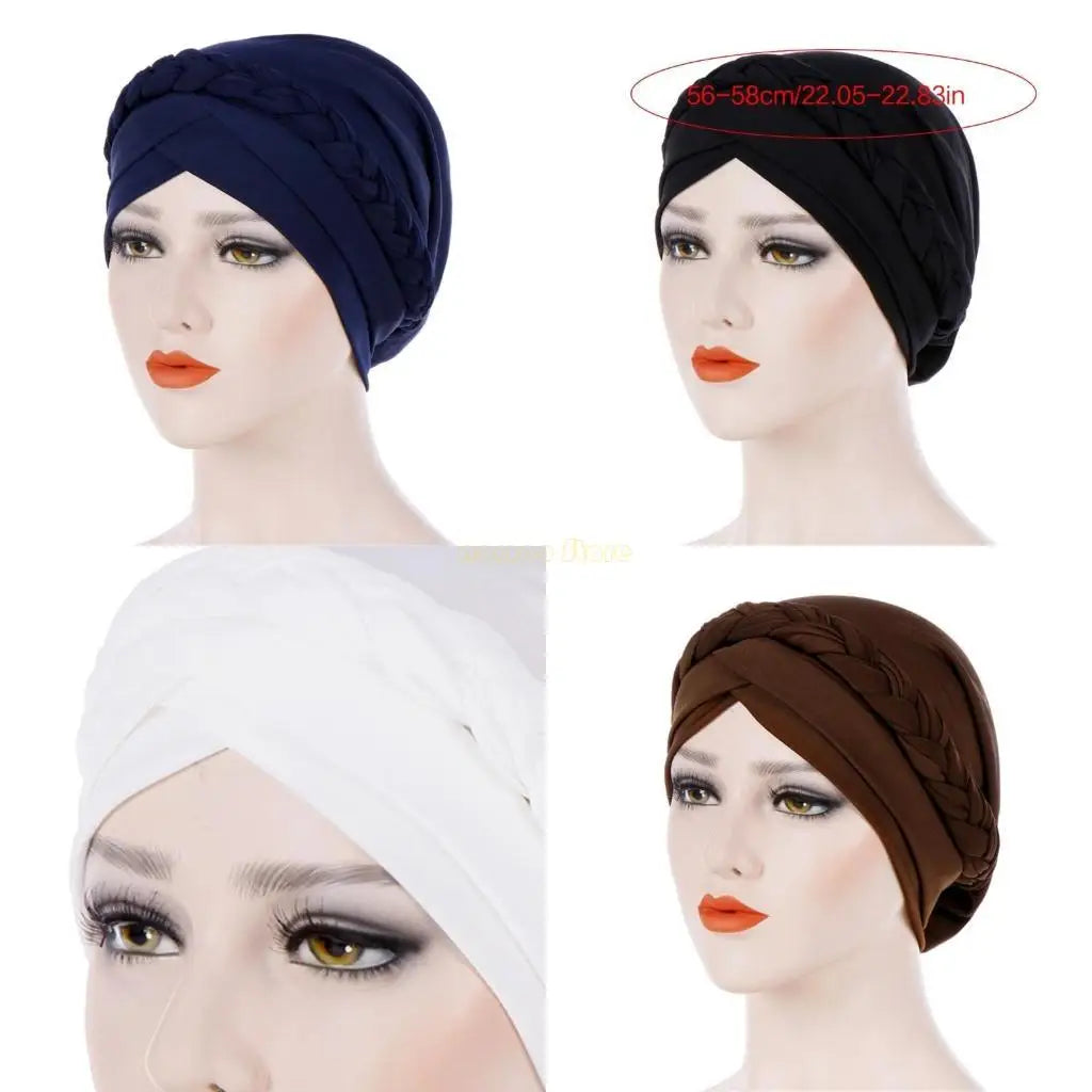 31BF Women Turban Pre-tied Headwrap Stretch Jerse Turban Women African Headwrap