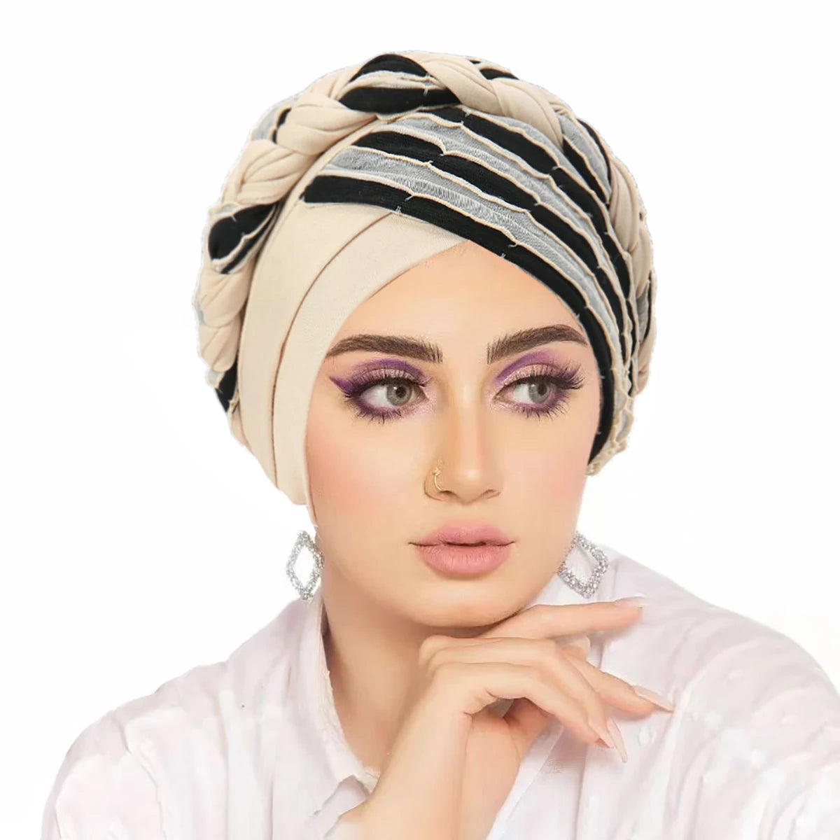 Women Turban Indian Hat Muslim Hijab Beanie Bonnet Hair Loss Headscarf Chemo Cap Headwear Bandanas Turbante Mujer