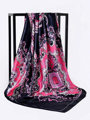 Lenço Floral Cashew Poliéster