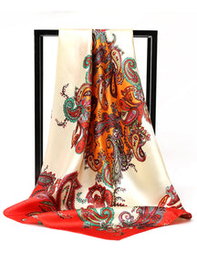 Lenço Floral Cashew Poliéster