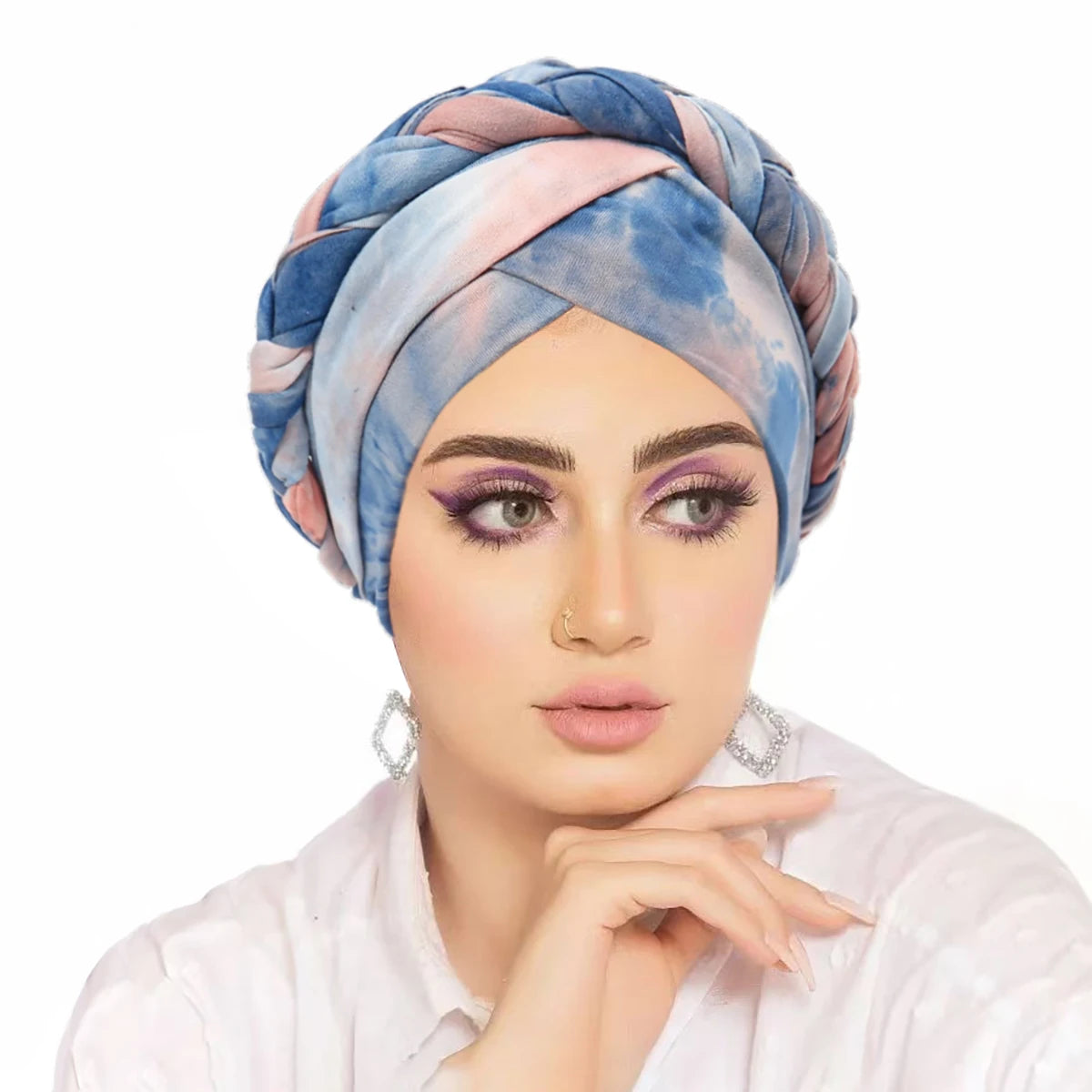 Head Scarf for Muslim Women Bohemia Print Braid Turban Bonnet Hijab Caps Inner Hijabs Femme Musulman Arab Wrap Turbantes