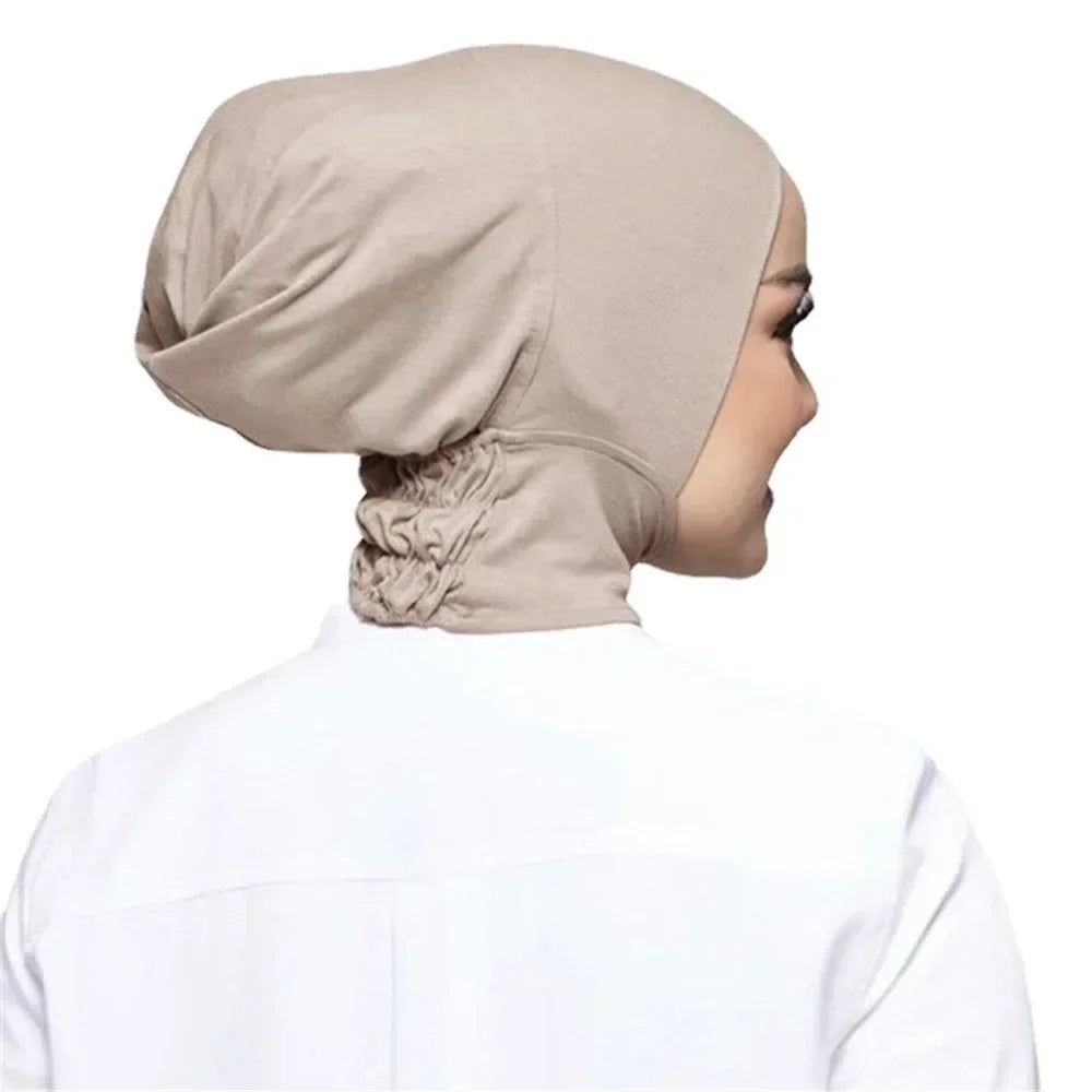 Underscarf Women Muslim Inner Hijab Full Cover Headscarf Ninja Bonnet Bone Hat Stretch Headwear Wrap Scarf Chemo Cap Turban Hats