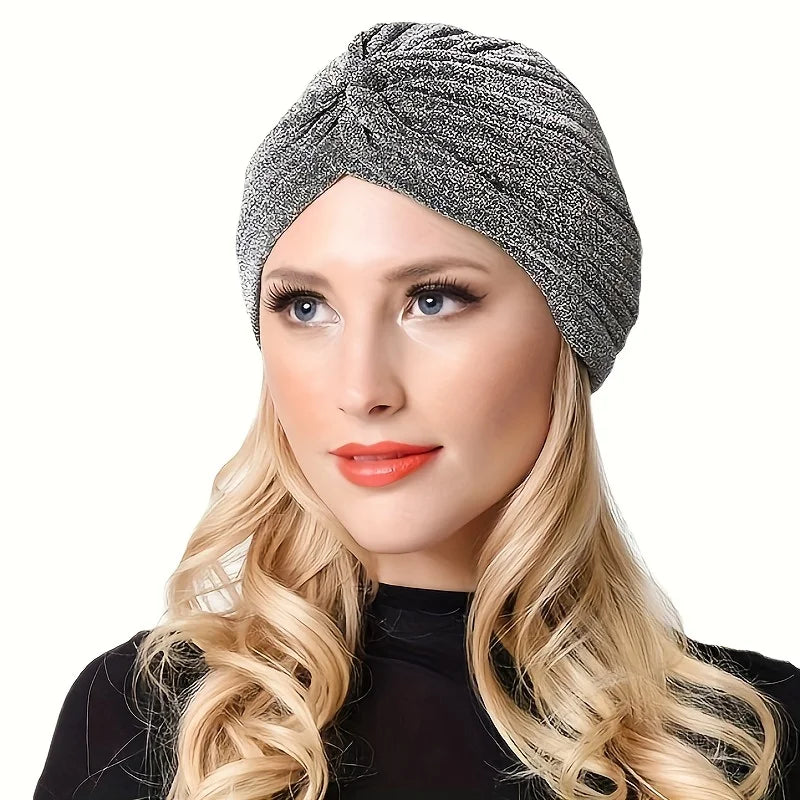 Fahion Muslim Hijab Caps Women's Headscarf Hat Chemo Hats Hair Care Solid Color Turban Bonnet Adjustable