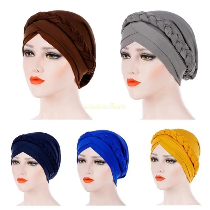 31BF Women Turban Pre-tied Headwrap Stretch Jerse Turban Women African Headwrap