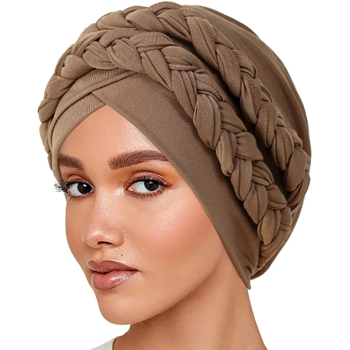 Turbante Trançado de Poliéster - 13 Modelos